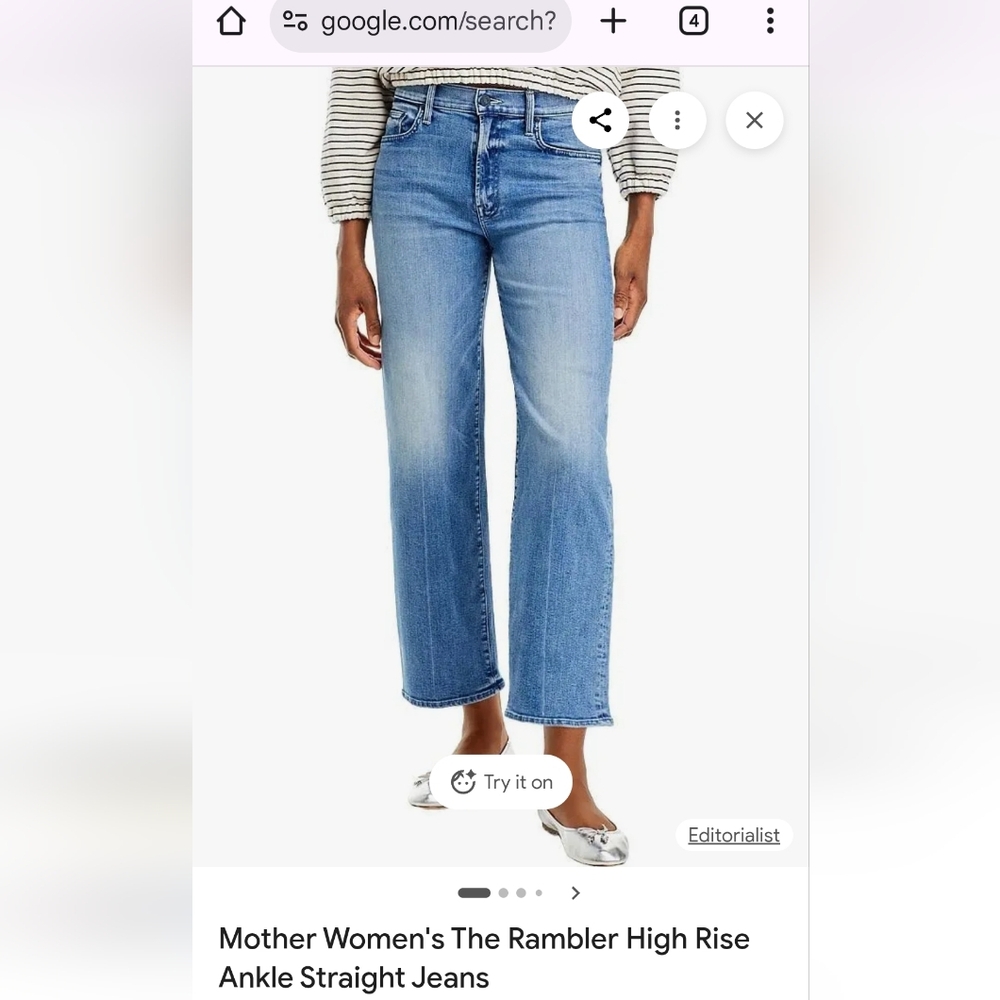 MOTHER Light Blue Straight Leg Jeans
